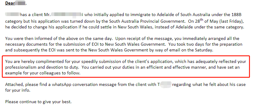 景鴻移民以?xún)?yōu)質(zhì)高效服務(wù)，收獲多位客戶(hù)感謝信！