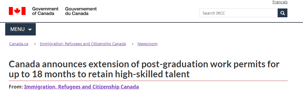 加拿大移民利好來襲，延長(zhǎng)畢業(yè)工簽、增加省提名配額、一次抽選7000人……