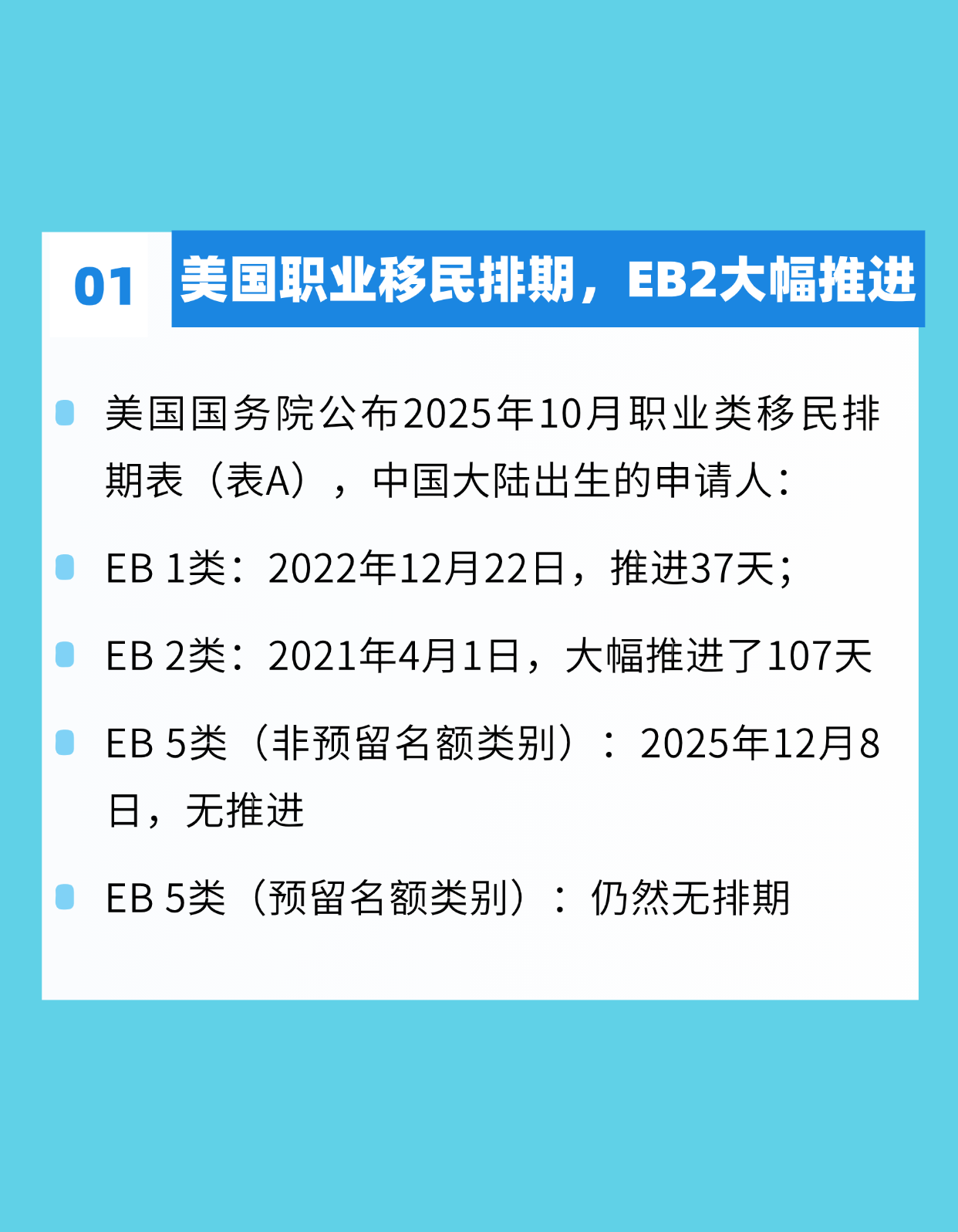 美國移民排期出爐，EB-2大幅躍進；香港再放寬投資移民要求